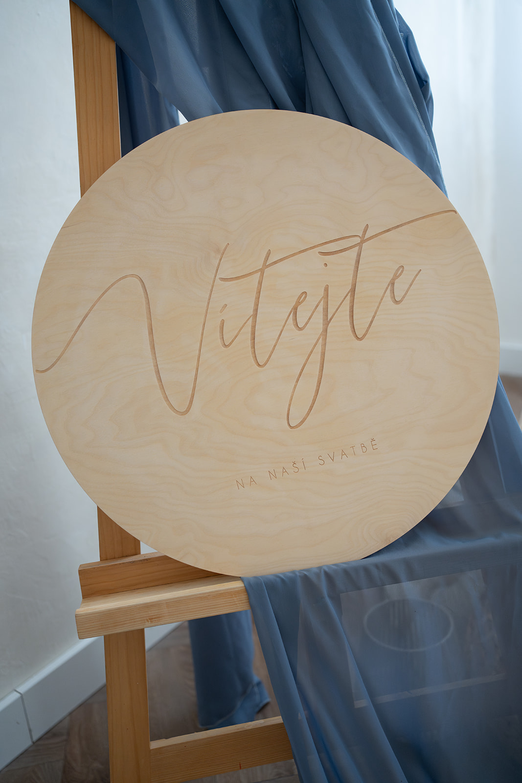 Cedule vítejte kulatá